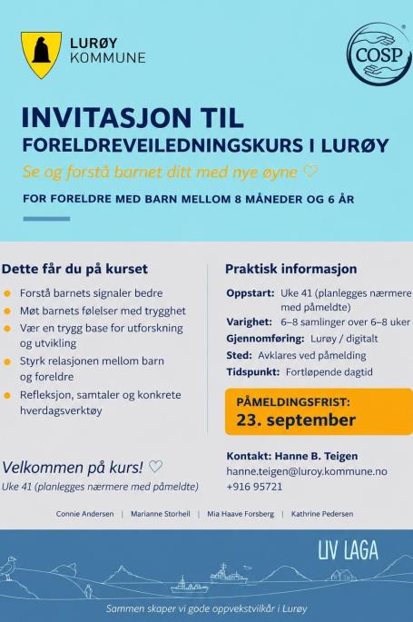 Lenke til artikkel: Invitasjon til foreldreveiledningskurs