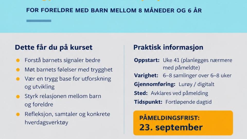 Lenke til artikkel: Invitasjon til foreldreveiledningskurs